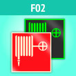 Знак F02 «Пожарный кран» (фотолюминесцентная пленка, 200х200 мм)